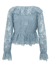 Lace V Neck Top with Long Sleeves - Collezione Happy Birthday | Lidia Shopping