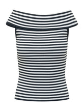 Top a Righe con Scollo a Barchetta - Abbigliamento Donna | Lidia Shopping