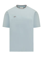 T-shirt Azzurra con Logo Ricamato - Abbigliamento Uomo | Lidia Shopping