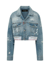 Cropped Denim Jacket with Pockets and Buttons - Collezione Happy Birthday | Lidia Shopping
