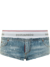 Denim Hot Pants with Elastic Waist - Collezione Happy Birthday | Lidia Shopping