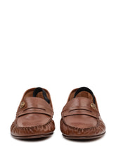 Leather Loafers with Logo - Men | Lidia Shopping