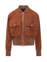 Cropped Bomber Jacket with Zip and Flap Pockets - Giocasta | Lidia Shopping