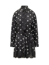 Polka Dot Dress with Lace inserts - New Collection | Lidia Shopping
