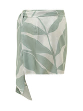 Gonna con Drappeggio e Motivo a Foglie - Abbigliamento Donna | Lidia Shopping