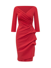 Dress with V-Neck and Draped Design - Chiara Boni | Lidia Shopping