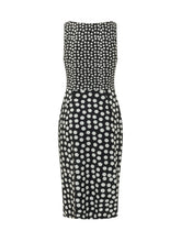 Dress with Round Neck Draped Waist and Polka Dot Pattern - Chiara Boni | Lidia Shopping