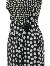Dress with Round Neck Draped Waist and Polka Dot Pattern - Chiara Boni | Lidia Shopping