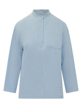 Camicia con Collo Coreano e Tasca - Abbigliamento Donna | Lidia Shopping