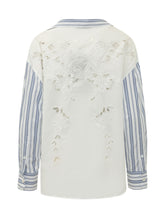 Camicia con Colletto e Motivo a Righe - Abbigliamento Donna | Lidia Shopping