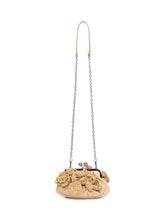 Borsa Clutch in Rafia con Applicazioni Floreali - Borse a Tracolla Donna | Lidia Shopping