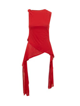 Mesh Top with Knotted Shoulder and Asymmetric Cut - Ganni | Lidia Shopping