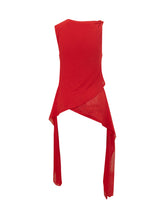 Mesh Top with Knotted Shoulder and Asymmetric Cut - Ganni | Lidia Shopping