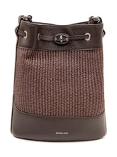 Bucket Bag Monda in Wicker with Woven Panel - Collezione Happy Birthday | Lidia Shopping