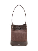 Bucket Bag Monda in Wicker with Woven Panel - Collezione Happy Birthday | Lidia Shopping