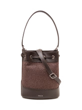 Bucket Bag Monda in Wicker with Woven Panel - Collezione Happy Birthday | Lidia Shopping