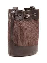 Bucket Bag Monda in Wicker with Woven Panel - Collezione Happy Birthday | Lidia Shopping