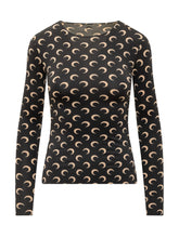 Top a Maniche Lunghe con Stampa Moon All-Over - Abbigliamento Donna | Lidia Shopping