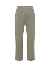 Cotton Tapered Pants with Pleats - Men | Lidia Shopping