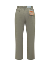 Cotton Tapered Pants with Pleats - Men | Lidia Shopping