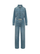 Tuta Intera in Denim con Cintura - Abbigliamento Donna | Lidia Shopping