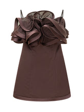 Sculptural Ruffle Mini Dress - Elisabetta Franchi | Lidia Shopping