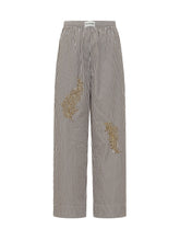 Pantaloni a Righe con Ricami - Abbigliamento Donna | Lidia Shopping