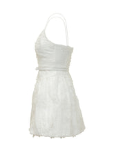 White Organza Mini Dress with Floral Embroidery - Collezione Happy Birthday | Lidia Shopping