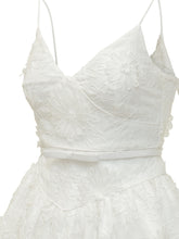 White Organza Mini Dress with Floral Embroidery - Collezione Happy Birthday | Lidia Shopping