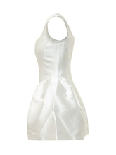 White Satin Flared Mini Dress - Collezione Happy Birthday | Lidia Shopping