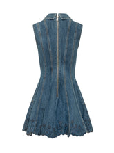 Denim Mini Dress with Broderie Hem - Collezione Happy Birthday | Lidia Shopping