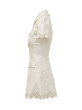 Collared Mini Dress with Broderie Details - Collezione Happy Birthday | Lidia Shopping