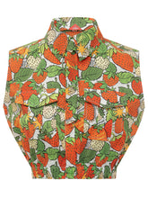 Camicia Crop Smanicata con Stampa Fragole - Abbigliamento Donna | Lidia Shopping