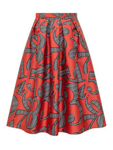 Wide Midi Skirt with Graphic Print - Alessandro Enriquez | Lidia Shopping