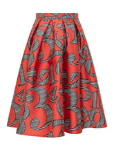 Wide Midi Skirt with Graphic Print - Alessandro Enriquez | Lidia Shopping