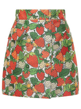 Minigonna con Cinturino e Stampa Fragole - Abbigliamento Donna | Lidia Shopping