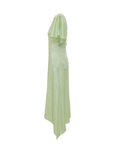 Satin Dress with V-Neck - New Collection | Lidia Shopping