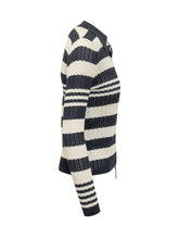 Cardigan Polo in Maglia Traforata a Righe - Abbigliamento Donna | Lidia Shopping