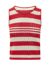 Canotta in Cotone a Righe Traforate - Abbigliamento Donna | Lidia Shopping