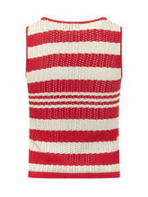 Canotta in Cotone a Righe Traforate - Abbigliamento Donna | Lidia Shopping