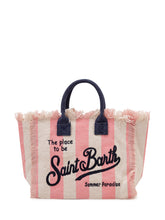 Borsa a Mano in Tessuto con Righe e Frange - Borse A Mano Donna | Lidia Shopping