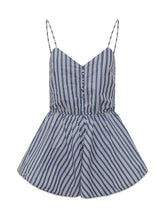 Celeste Striped Playsuit with Thin Straps - Collezione Happy Birthday | Lidia Shopping