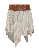 Striped Asymmetrical Skirt with Belt - Iro | Lidia Shopping