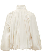 Camicia con Collo Alto e Drappeggio - Abbigliamento Donna | Lidia Shopping