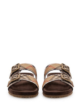 Urchin Sandals with Double Buckle and Print - Burberry | Lidia Shopping