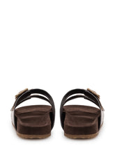 Urchin Sandals with Double Buckle and Print - Burberry | Lidia Shopping