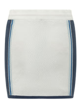 Mini Skirt with Drawstring and Mesh Pattern with Side Stripes - Casablanca | Lidia Shopping