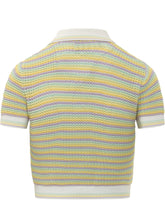 Polo a Righe con Lavorazione Traforata - Abbigliamento Donna | Lidia Shopping