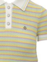 Polo a Righe con Lavorazione Traforata - Abbigliamento Donna | Lidia Shopping