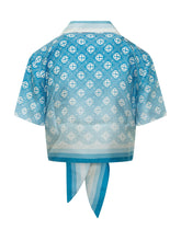 Camicia Corta con Nodo Frontale e Stampa Motivo - Abbigliamento Donna | Lidia Shopping